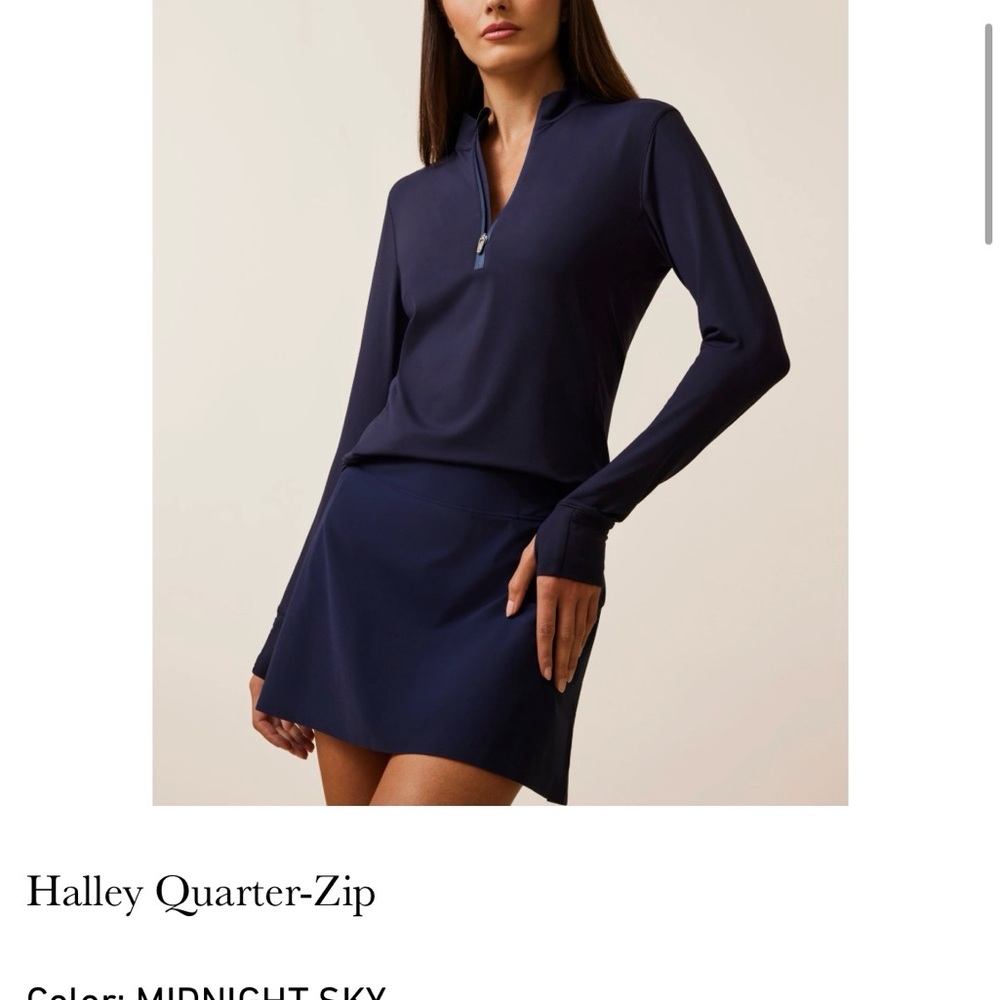 Halley Quarter-Zip Women's Top - Midnight Sky